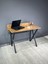 Buse Çalışma Masası Ofis Bilgisayar Masası + Katlanır Sandalyeli 103 cm Metal Siyah Ayak 2