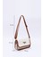 Krem - Taba SHK143 Kanvas Kumaş, Tek Bölmeli, Çıtçıtlı, Suni Deri Askılı, Kol ve Omuz Çantası 2
