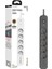 Korumalı Priz, 5'li Priz Soketi, 5x Fiş Soketi, 2x USB Girişi, 2x Type-C Girişi, Isıya Dayanıklı Yapı, 2 Metre Kablo Uzunluğu, Aşırı Gerilim Koruyucu Çoğaltıcı (16A/3680W) 3