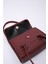Bordo SHK178 Suni Deri, Tek Bölmeli, Çıtçıtlı, El, Kol ve Omuz Çantası 6