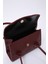 Bordo SHK178 Suni Deri, Tek Bölmeli, Çıtçıtlı, El, Kol ve Omuz Çantası 7