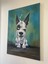 Yağlı Boya Tablo – Siyah Beyaz Köpek (50×70 Cm) 5
