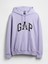 Erkek Mor Heavyweight Oversized Logo Sweatshirt 2