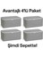 Hurç 4’lü Set 95X43X40 cm Gri – Yorgan & Kıyafet Saklama, Çift Fermuarlı 1