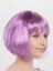 Düz Kesim Küt Parti Peruğu Rose Pembe 2