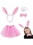 Pembe Tavşan Tacı Etek Papyon Kuyruk Kostüm Seti Çocuk Boy 2
