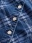 Kadın Mavi Kareli Denim V-Yaka Mini Elbise 2