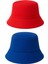 Ikili Yazlık Kumaş Kova Şapka, Erkek Kadın Düz Balıkçı Bucket Şapka, Unisex 1