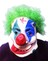 Yeşil Afro Peruklu Palyaço Maske 1