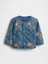 Bebek Mavi Denim Çiçek Desenli Kısa Ceket 1