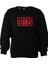 Siyah Kadın Sweatshirt Flowers 1