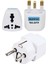 Uluslararası Seyahat Adaptörü 2 Li Set, Tip C Avrupa + Tip G Ingiltere Adaptör Fişi, 150+ Ülke Uyumu, Çoklu Uç Fiş Desteği, Hac/umre/abd/ab/ingiltere/avustralya Priz Dönüştürücü 1