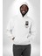 Beni Yalnız Bırak Punk Tarzı Kedi Tasarımı Beyaz Kapüşonlu Sweatshirt Kadın Erkek Ön Minimal Sırt Baskılı 5