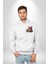 Bengal Kedisi Beyaz Kapüşonlu Sweatshirt Kadın Erkek Ön Minimal Sırt Baskılı 2