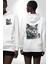 Exotic Shorthair Kedi Beyaz Kapüşonlu Sweatshirt Kadın Erkek Ön Minimal Sırt Baskılı 1