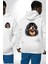 Tibetan Mastiff Güçlü Sadık Köpek Beyaz Kapüşonlu Sweatshirt Kadın Erkek Ön Minimal Sırt Baskılı 4
