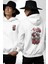 Gül ve Yüzler Metodun Gücü Duygusal Beyaz Kapüşonlu Sweatshirt Kadın Erkek Ön Minimal Sırt Baskılı 1