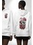 Gül ve Yüzler Metodun Gücü Duygusal Beyaz Kapüşonlu Sweatshirt Kadın Erkek Ön Minimal Sırt Baskılı 4