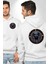 Mısır Mitolojisi Nut Mistik Gökyüzü Tanrıçası Beyaz Kapüşonlu Sweatshirt Kadın Erkek Ön Minimal Sırt Baskılı 1