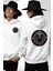 Mısır Mitolojisi Nut Mistik Gökyüzü Tanrıçası Beyaz Kapüşonlu Sweatshirt Kadın Erkek Ön Minimal Sırt Baskılı 4