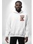 Rahatsız Etme, Zaten Yeterince Rahatsızım Komik Beyaz Kapüşonlu Sweatshirt Kadın Erkek Ön Minimal Sırt Baskılı 5