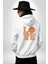 Basketbol Severler Için Love Beyaz Kapüşonlu Sweatshirt Kadın Erkek Ön Minimal Sırt Baskılı 3