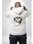 Neşeli Shih Tzu Küçük Irk Köpek Dostu Beyaz Kapüşonlu Sweatshirt Kadın Erkek Ön Minimal Sırt Baskılı 3