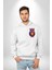 Neon Renkler Baykuş Beyaz Kapüşonlu Sweatshirt Kadın Erkek Ön Minimal Sırt Baskılı 2
