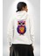 Neon Renkler Baykuş Beyaz Kapüşonlu Sweatshirt Kadın Erkek Ön Minimal Sırt Baskılı 3