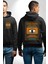 Look Door, Get Key Macera Oyunları Yazma Rehberi Siyah Kapüşonlu Sweatshirt Kadın Erkek Ön Minimal Sırt Baskılı 4