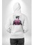 Güçlü Başlangıç Asla Durma Fitness Motivasyonu Beyaz Kapüşonlu Sweatshirt Kadın Erkek Ön Minimal Sırt Baskılı 3