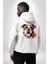 Efsane Bulldog Köpek Dostu Beyaz Kapüşonlu Sweatshirt Kadın Erkek Ön Minimal Sırt Baskılı 3