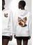Yorkshire Terrier Teacup Mini Köpek Aşkı Beyaz Kapüşonlu Sweatshirt Kadın Erkek Ön Minimal Sırt Baskılı 1