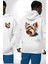 Yorkshire Terrier Teacup Mini Köpek Aşkı Beyaz Kapüşonlu Sweatshirt Kadın Erkek Ön Minimal Sırt Baskılı 4