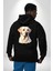 Sadık Dost Labrador Retriever Aşk Köpek Dostu Siyah Kapüşonlu Sweatshirt Kadın Erkek Ön Minimal Sırt Baskılı 3