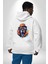 Gözlük Takmış Patron Gangster Köpek Beyaz Kapüşonlu Sweatshirt Kadın Erkek Ön Minimal Sırt Baskılı 3