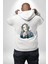 Yasakları Yık, Renkleri Yakala! Beyaz Kapüşonlu Sweatshirt Kadın Erkek Ön Minimal Sırt Baskılı 3