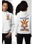 Zürafa Kahve Aşkı Kahveden Önce Konuşmayın Beyaz Kapüşonlu Sweatshirt Kadın Erkek Ön Minimal Sırt Baskılı 1