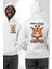 Zürafa Kahve Aşkı Kahveden Önce Konuşmayın Beyaz Kapüşonlu Sweatshirt Kadın Erkek Ön Minimal Sırt Baskılı 4