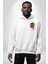 Kaplanın Öfkesi Kaplan Kafası Beyaz Kapüşonlu Sweatshirt Kadın Erkek Ön Minimal Sırt Baskılı 2