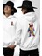 Color Splash Urban Vibes Teddy Beyaz Kapüşonlu Sweatshirt Kadın Erkek Ön Minimal Sırt Baskılı 1
