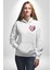 Şakayık Çiçeği Arajman Tasarımı Beyaz Kapüşonlu Sweatshirt Kadın Erkek Ön Minimal Sırt Baskılı 2