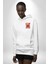 Konfor Alanından Çık Ayı Tasarımı Beyaz Kapüşonlu Sweatshirt Kadın Erkek Ön Minimal Sırt Baskılı 5