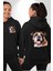 Efsane Bulldog Köpek Dostu Siyah Kapüşonlu Sweatshirt Kadın Erkek Ön Minimal Sırt Baskılı 1