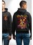 Hip-Hop Tarzı ile Sokak Stili Siyah Kapüşonlu Sweatshirt Kadın Erkek Ön Minimal Sırt Baskılı 1