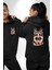 Efsane Alman Çoban Köpeği Aşk Köpek Dostu Siyah Kapüşonlu Sweatshirt Kadın Erkek Ön Minimal Sırt Baskılı 4