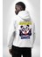 Mutluluğun Anahtarını Buldum Panda Komik Tasarım Beyaz Kapüşonlu Sweatshirt Kadın Erkek Ön Minimal Sırt Baskılı 3