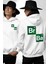Periyodik Tablo Heisenberg Breaking Bad Beyaz Kapüşonlu Sweatshirt Kadın Erkek Ön Minimal Sırt Baskılı 1
