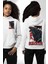 Team Godzilla Anime Efsanevi Canavar Anime Beyaz Kapüşonlu Sweatshirt Kadın Erkek Ön Minimal Sırt Baskılı 4