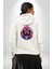 Graffiti Sokak Sanatı Köpek Deseni Beyaz Kapüşonlu Sweatshirt Kadın Erkek Ön Minimal Sırt Baskılı 3